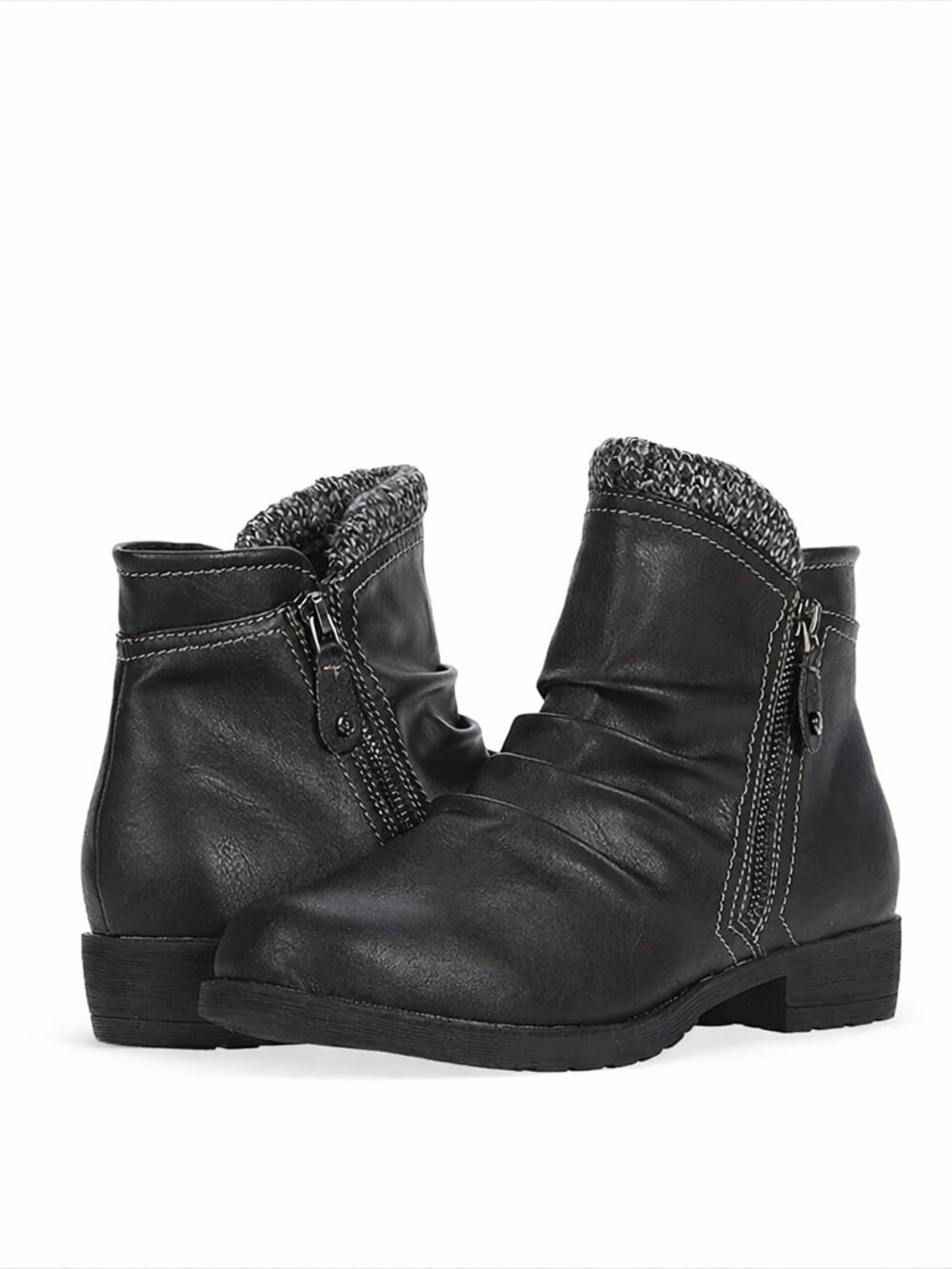 Tundra Womens Sabel Size 8 Black Side Zip Ankle Boots Booties